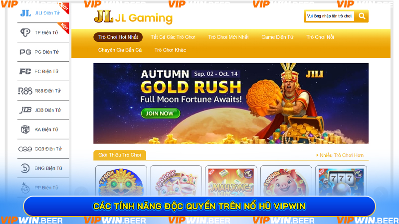 Các Tính Năng Độc Quyền Trên Nổ Hũ VIPWIN